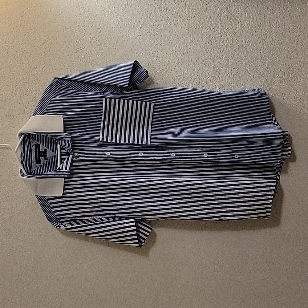 Tommy Hilfiger Button-down Stripe Shirt - Royal Blue - Large